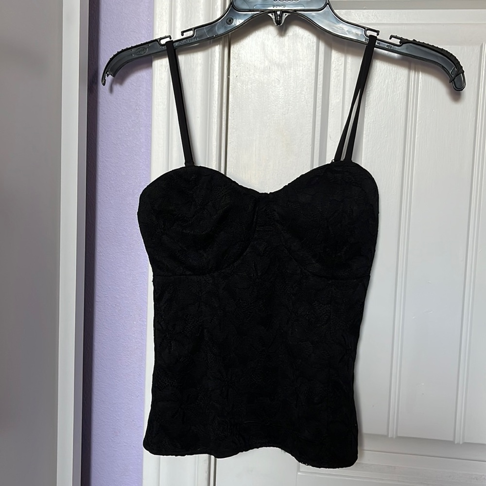 Black Corset-like style Top by Guess